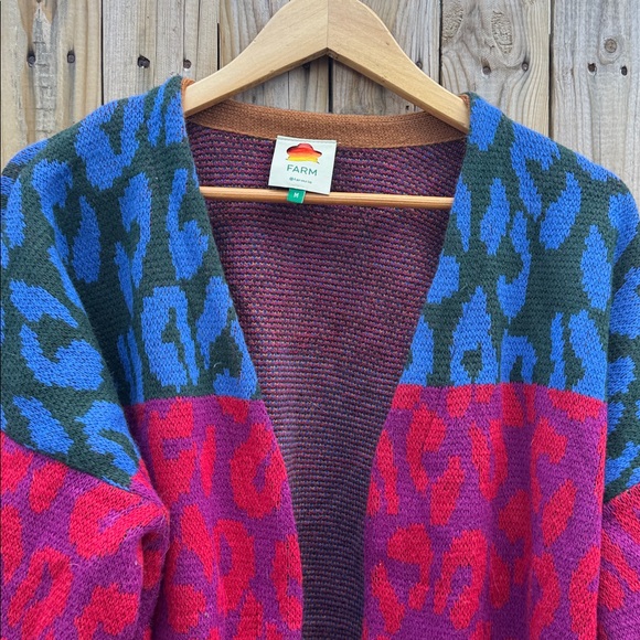 FARM Rio oversize Leopard Pattern Cardigan - Picture 2 of 10